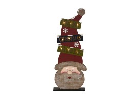 Papá Noel MADERA PARA APOYAR CON LED