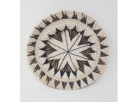 PLATO Rattan BLANCO Y NEGRO