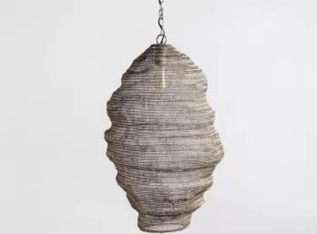 LAMPARA COLGANTE MADHUR SILVER ANTIQUE 