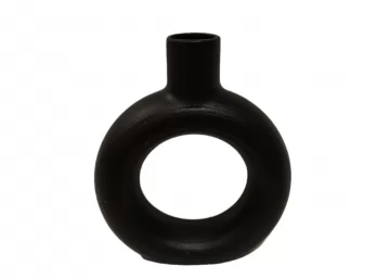 Florero ceramica Jade negro 