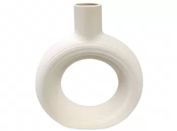 Florero ceramica Jade blanco L