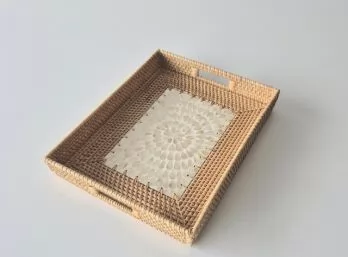 Bandeja nácar rectangular 