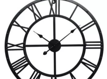 Reloj de pared negro