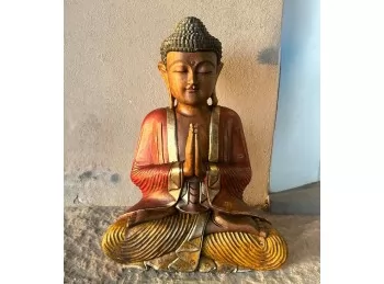 Buda policromado teca