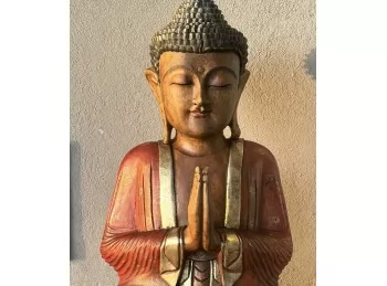 Buda policromado teca