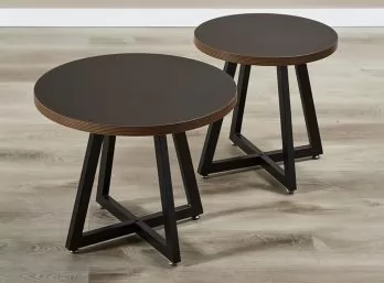 Mesas Auxiliar Hancock madera oscura x 2