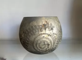 PORTAVELA DE VIDRIO labrado 