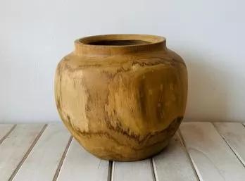 Jarrón madera de teca