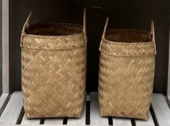 Canastos x2 bambú 