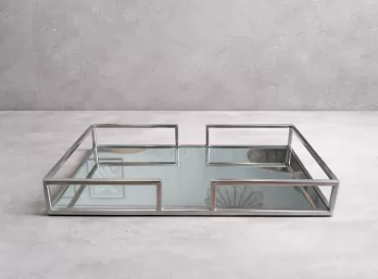 Bandeja plata espejo